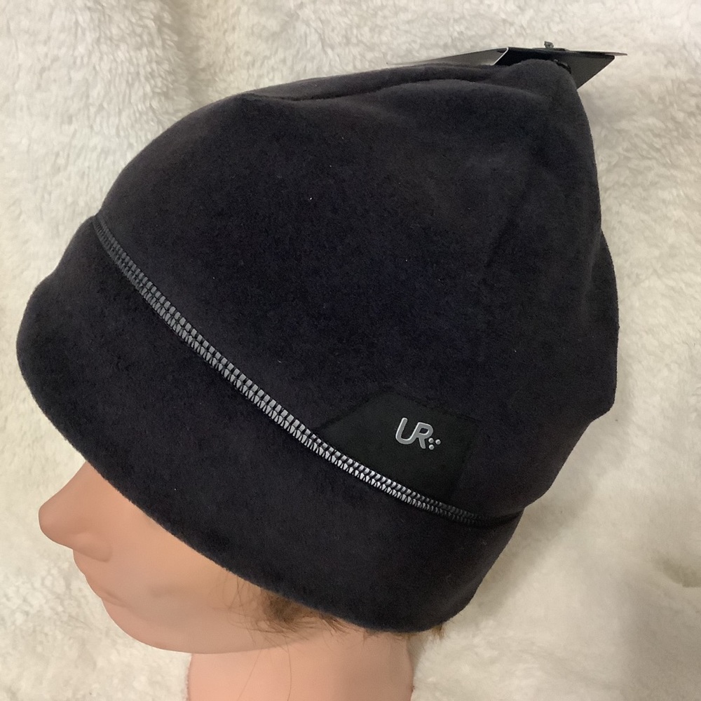 UR Power Adult Black Reflect Beanie Hat Cap One Size fit All NWT